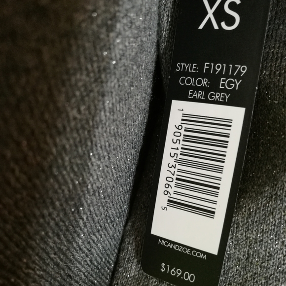 NWT NIC & ZOE Metallic Turtleneck XS - Picture 7 of 8